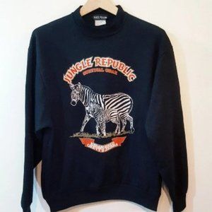 Vintage Printed Zebra Sweatshirt